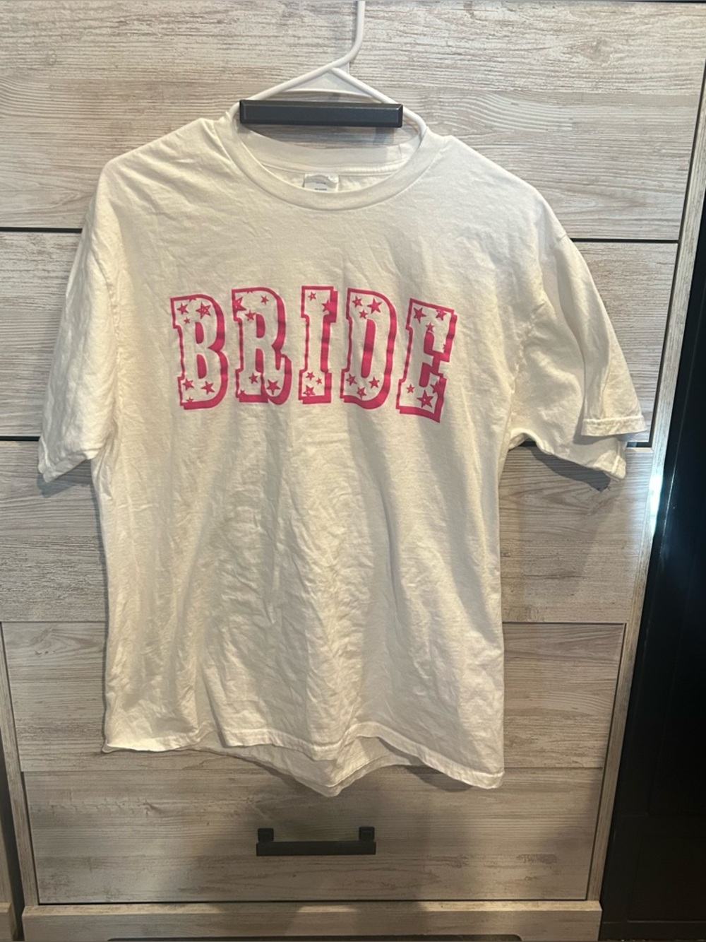 Bride Graphic Tee - White with Pink Lettering